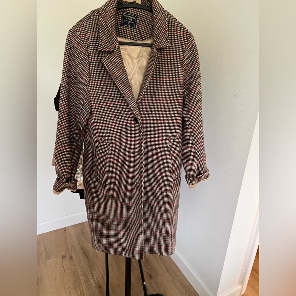 Wool blend dad coat